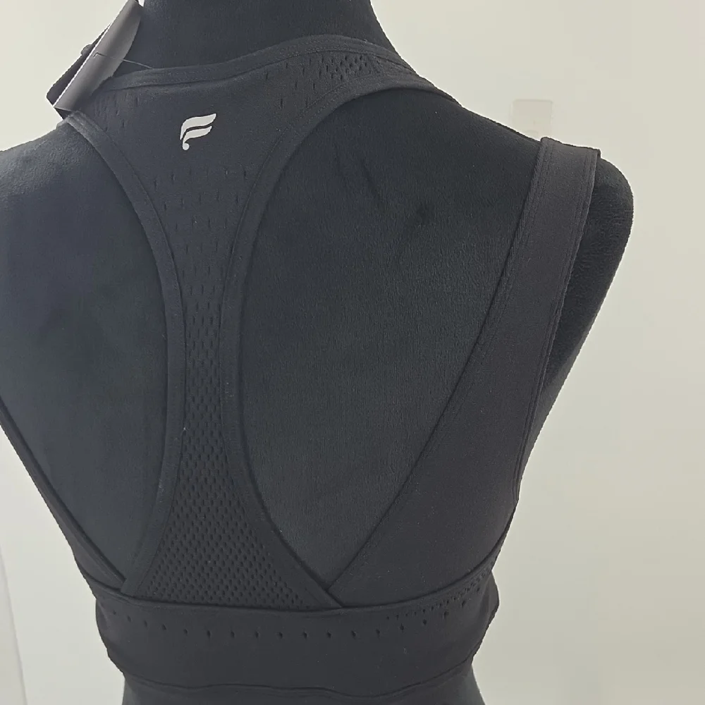 Fabletics Black Racerback Sports Bra L NWT